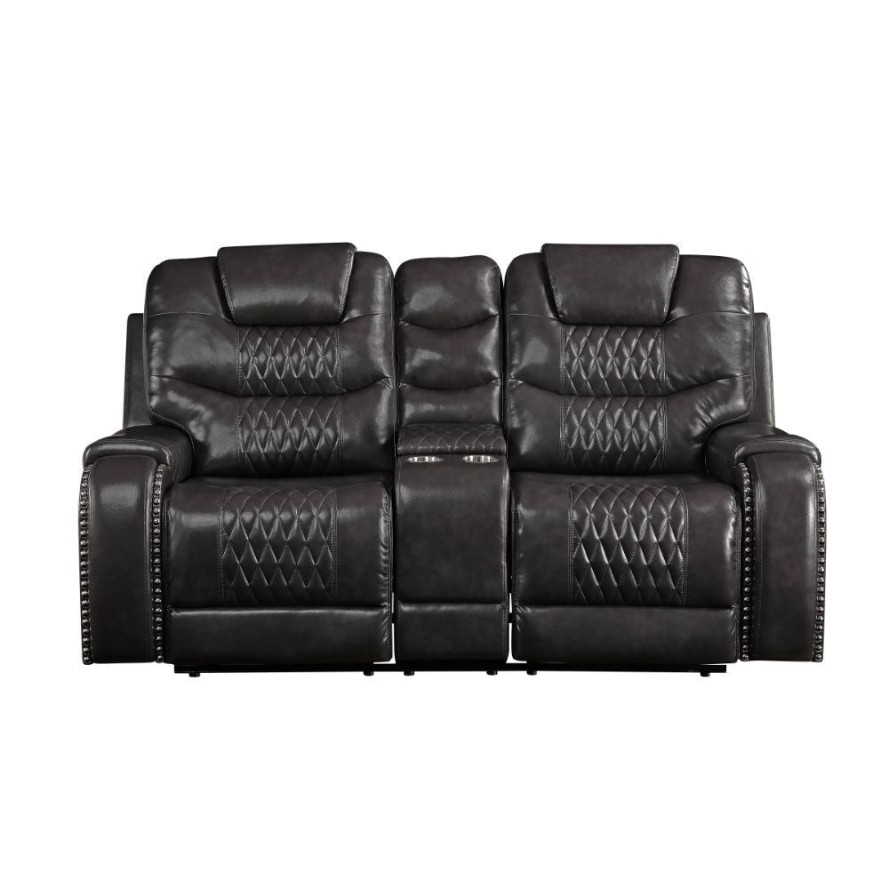 KD Back, Motion Reclining Function Tight Back & Seat Cushion (2+2) Diamond Tufted, Nail-head Trim [RA] CONSTRUCTION: Pocket Coil Cushion, Sinuous Spring Seat, Inside Frame: Metal & Wood (Hemlock/Fir, Ply), Foam (D28) CUSHION: Tight () BACKREST: Tight Cush