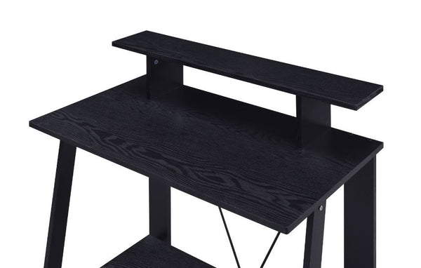  soothing vibe that the Nypho Desk brings to your office. Filled with cozy tone and natural textures. the desktop is all crafted from wood in a homey and rustic finish. Designed with a stylish -"V-" shape
