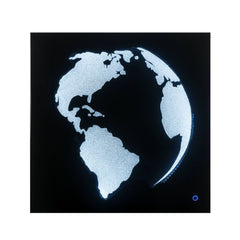 Wall art w/LED lights. Yeah, you heard that right. Step up the surroundings of your home with this incredible Adamas collection of inspiring art featuring LED touch lighting. The high-quality faux crystal world pattern encased glass frame. At night, you c