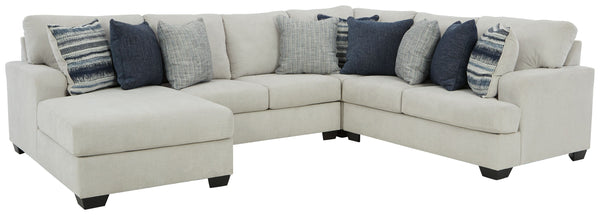 Lowder - Stone - Left Arm Facing Corner Chaise 4 Pc Sectional