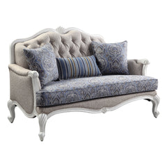 KD Seat Construction: Pocket Coil Wooden Inner FrameAccent Pillows Included Tight Back & Loose Seat Cushion Resin Queen Ann Leg Arched Backrest Foam Density: D28KD Leg & Back<br/><br/><b>Product Features</b><ul><li>Seat Construction: Pocket Coilâ€§Wooden 