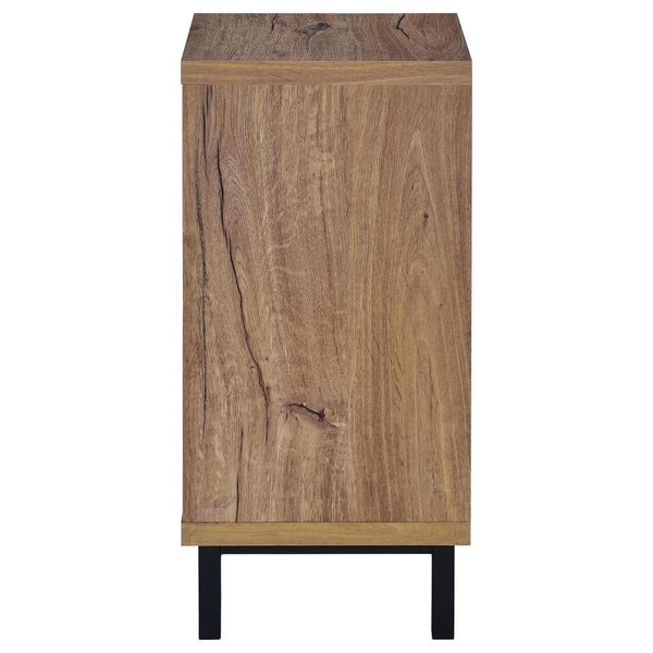 Teller - 1-Door Entryway Shoe Storage Bench - Natural Oak