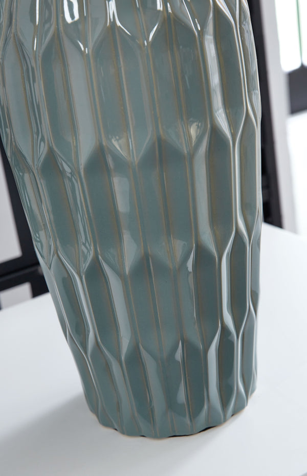 Hadbury - Pale Blue / Teal - Ceramic Table Lamp (Set of 2)