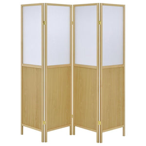 Mattison - 4-Panel Room Divider Folding Shoji Screen - Natural