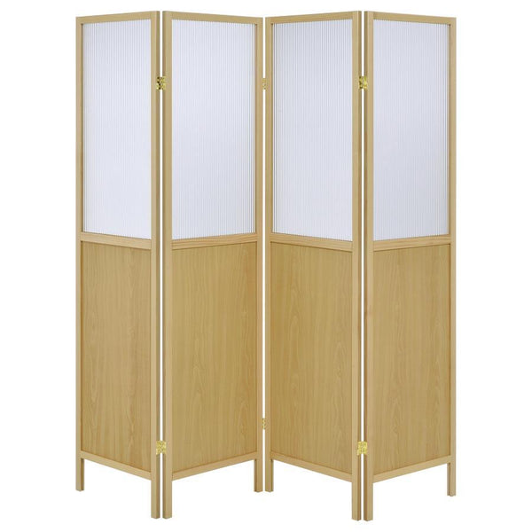 Mattison - 4-Panel Room Divider Folding Shoji Screen - Natural