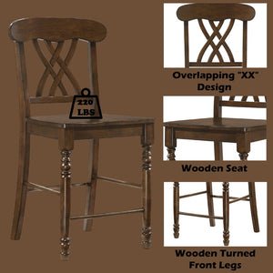 Dylan - Counter Height Chair (Set of 2) - Walnut Finish