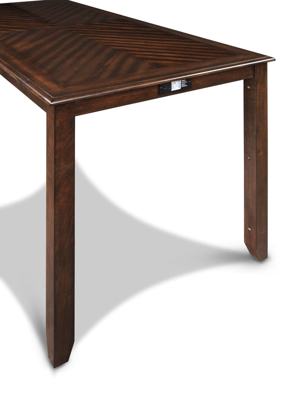 Amy - 5 Piece Counter Dining Set (Table With Storage & 4 Chairs) - Cherry