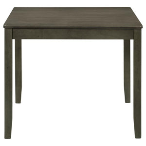 Parkwood - 5 Piece Square Dining Table Set - Charcoal