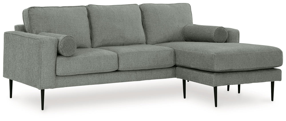 Simple comfort meets modern function in this living room set. An apt addition to apartments and other small spaces, the slim-profiled piece welcomes you with its cozy character. A subtle chevron pattern on the cushions refresh the classic neutral hue, ele