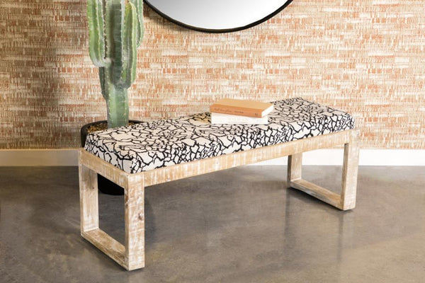  artistic touch to your space with this modern accent bench