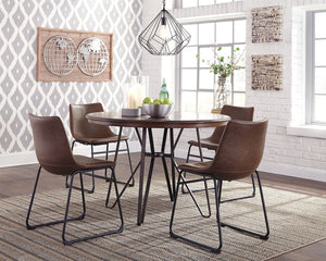  this dining table serves up a fresh twist on mid-century inspired style. The mixed materials and two-tone aesthetic are beautifully in balance. What a timeless look for eat-in kitchens and casually cool dining room