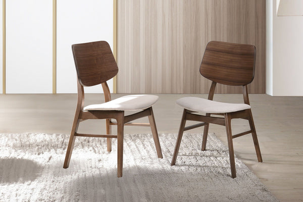 Oscar - Wood Back Chair (Set of 2) - Walnut