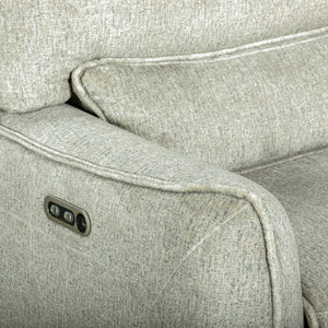 Remsen - LAF Console Loveseat With Dual Power Headrest & Footrest - Latte