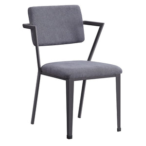 KD, Chair (High Back) Stationary Seat Padded SEAT: Gray Fabric Cushion (Solid Pattern) Backrest: Metal Frame, Padded Cushion (Open Back) Metal Leg & Frame Seat<br/><br/><b>Product Features</b><ul><li>Case: 2Pc/1Ctn</li><li>Finish: Gray Fabric & Gunmetal</