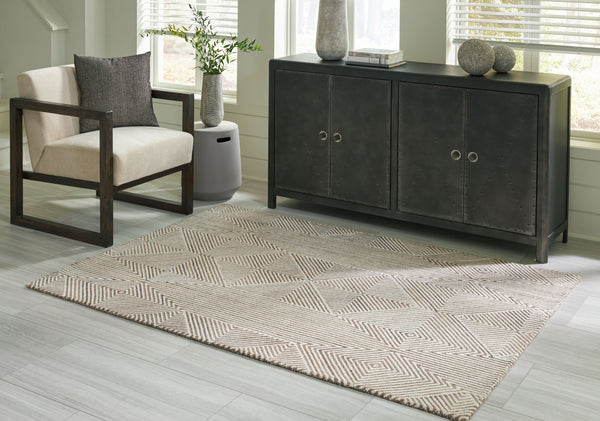  this area rug brings a modern appeal to every interior.<br/><br/><b>Product Features</b><ul><li>Made of wool and polyester</li><
