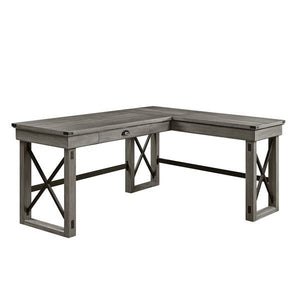 Corner Writing Desk Orientation: -"L-" Shape Left Top Storage: 1 DrawerSlatted BaseFull Extension Drawer GlideSide Metal Drawer GlideFelt Lined Drawer<br/><br/><b>Product Features</b><ul><li>Corner Writing Desk</li><li>Orientation: -"L-" Shape</li><li>Lef