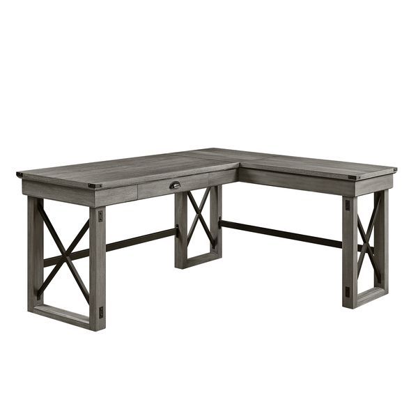 Corner Writing Desk Orientation: -"L-" Shape Left Top Storage: 1 DrawerSlatted BaseFull Extension Drawer GlideSide Metal Drawer GlideFelt Lined Drawer<br/><br/><b>Product Features</b><ul><li>Corner Writing Desk</li><li>Orientation: -"L-" Shape</li><li>Lef