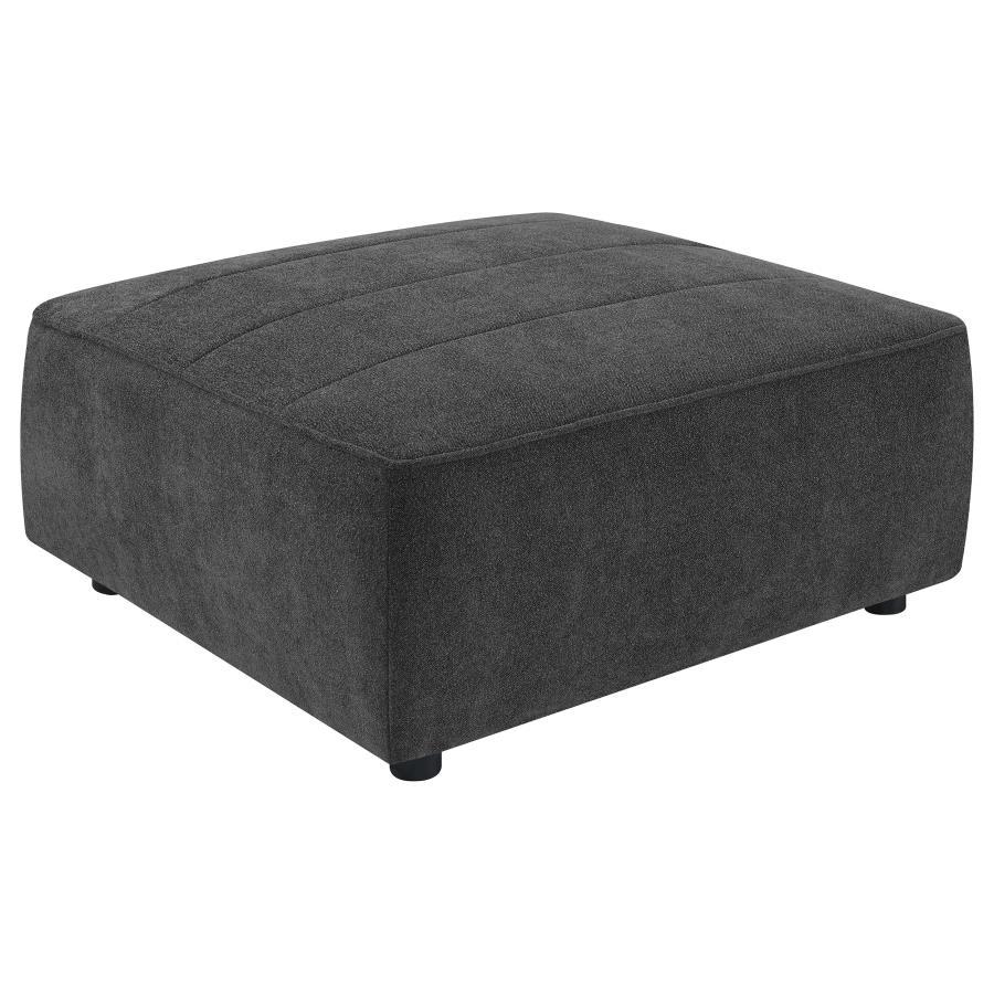 This ottoman provides additional seating and doubles as a versatile piece in your living room. Whether used as a footrest, extra seating, or even as a makeshift coffee table, it offers both practicality and modern style. The plush cushioning ensures comfo