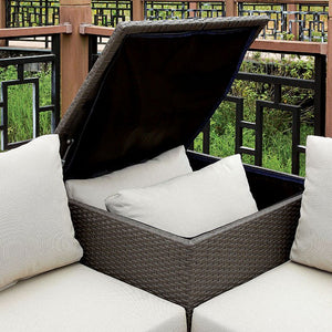 Davina Patio Sectional w/ Ottoman & Storage