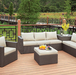 Davina Patio Sectional w/ Ottoman & Storage
