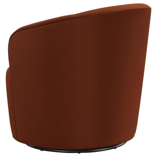  this swivel chair brings a bold splash 