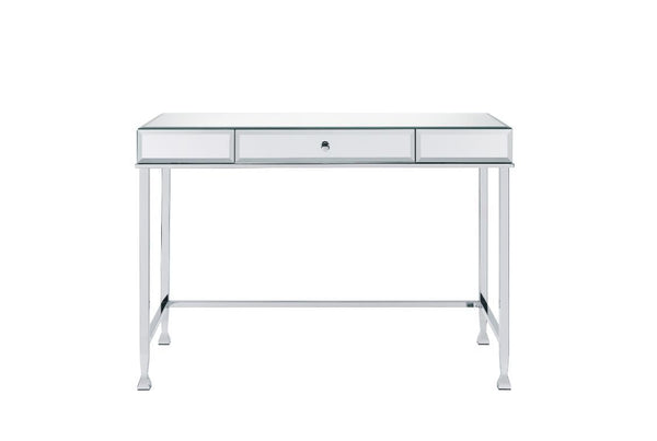 Canine - Writing Desk - Mirrored And Chrome Finish