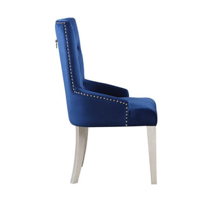  Parson Chair (High Back) Stationary Seat: Standard Dining Height Padded SEAT & BACK: Fabric (Solid Pattern) Nail-head Trim