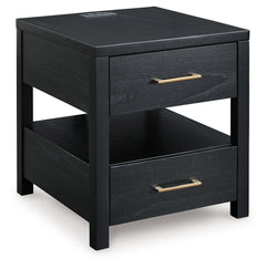 If you are a lover of simplicity, this end table is the perfect choice. Its black finish, casual contemporary design and spacious storage capacity provide functional style wherever itâ€™s displayed. And with conveniently located USB charging ports, this t