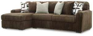 Wrapped in luxuriously soft jumbo corduroy, this sectional sofa with chaise takes cozy and inviting to a higher level. The sumptuous piece is perfect for unwinding after a long day, with exceptionally textured cushions that deliver pure indulgence. Now al