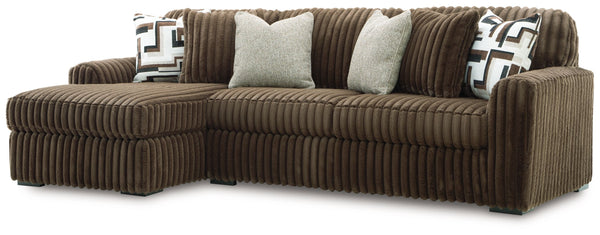 Wrapped in luxuriously soft jumbo corduroy, this sectional sofa with chaise takes cozy and inviting to a higher level. The sumptuous piece is perfect for unwinding after a long day, with exceptionally textured cushions that deliver pure indulgence. Now al