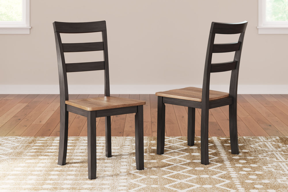 Complement your homeâ€™s simply relaxed sensibility with this dining chair. A handsome dark brown hue offers a chic contrast to the natural wood tone, for a neutral look that vibes with a variety of aesthetics. Its hard, contoured seat design prioritizes 