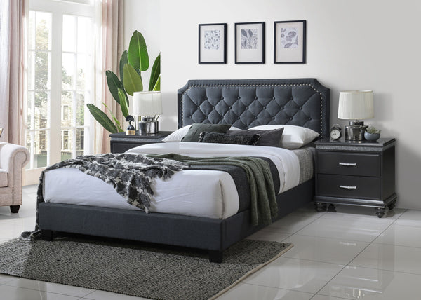 Gerri - Queen Bed<h4><b>Gerri - Queen Headboard / Footboard - Gray</b></h4> <table width="100%"><colgroup><col style="width: 30%"> <col style="width: 70%"> </colgroup> <tbody> <tr> <td>Dimensions</td> <td> 84.84"L x 64.57"D x 47.24"H</td> </tr> <tr> <td>W