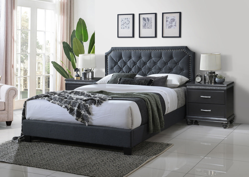 Gerri - King Bed - Gray