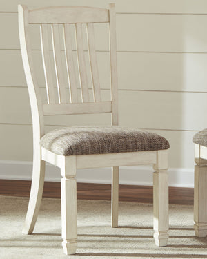  you-'ll find the Bolanburg dining room group works on so many levels. This group offers twice the character and twice the appeal. An extension leaf makes it easy to comfortably add mor