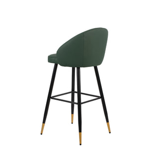 Oliver - Vegan Leather Bar Chair (Set of 2) - Green