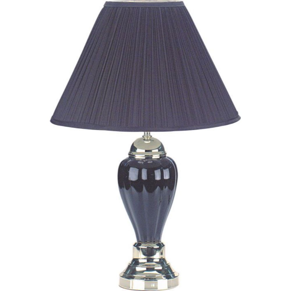 The ACME Black Table lamp is the perfect accent to any room. This 27-inch-high ceramic base table lamp features an elegant look with a matching black cone shaped tapered shade to complete the beautiful style of the lamp. Light Bulb NOT Included.<br/><br/>