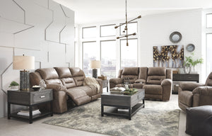 For those that love the cool look of leather but long for the warm feel of fabric, this set delivers both with ease. Its high-performance padded faux leather is remarkably durable and easy to clean, just the thing for family spaces. When itâ€™s time to re