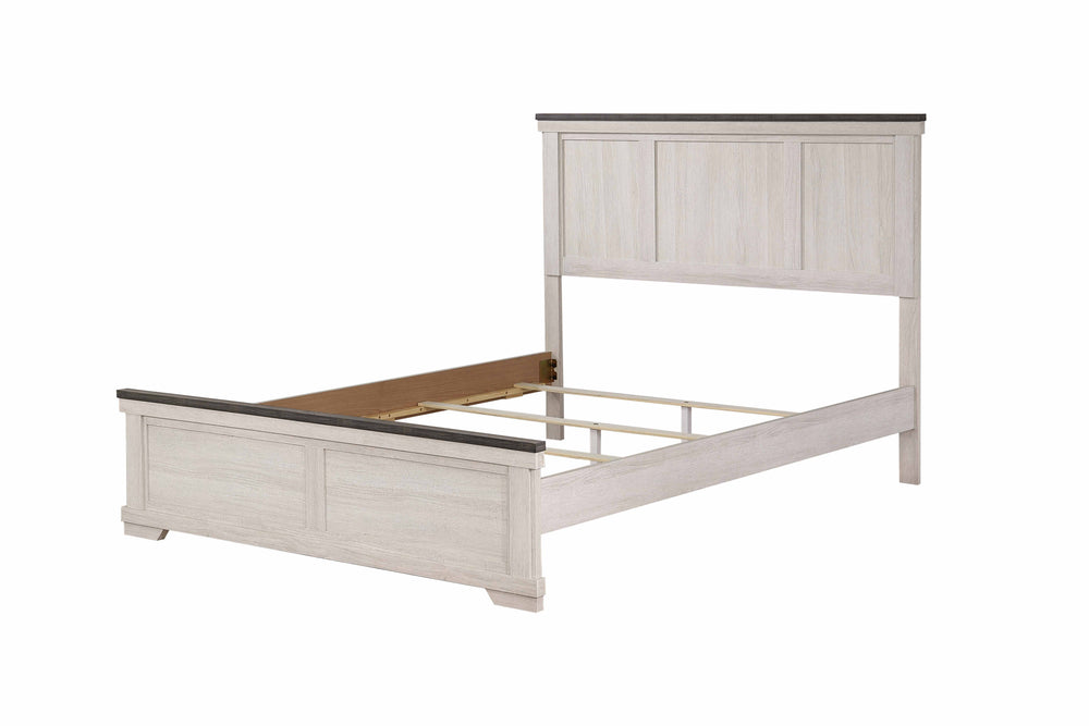 Leighton-Queen Bed-White<h4><b>Leighton - Queen Headboard, Footboard - White</b></h4> <table width="100%"><colgroup><col style="width: 30%"> <col style="width: 70%"> </colgroup> <tbody> <tr> <td>Dimensions</td> <td> 64.80"L x 85.10"D x 51.97"H</td> </tr> 