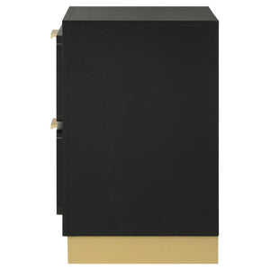 Caraway - 2-Drawer Nightstand - Black