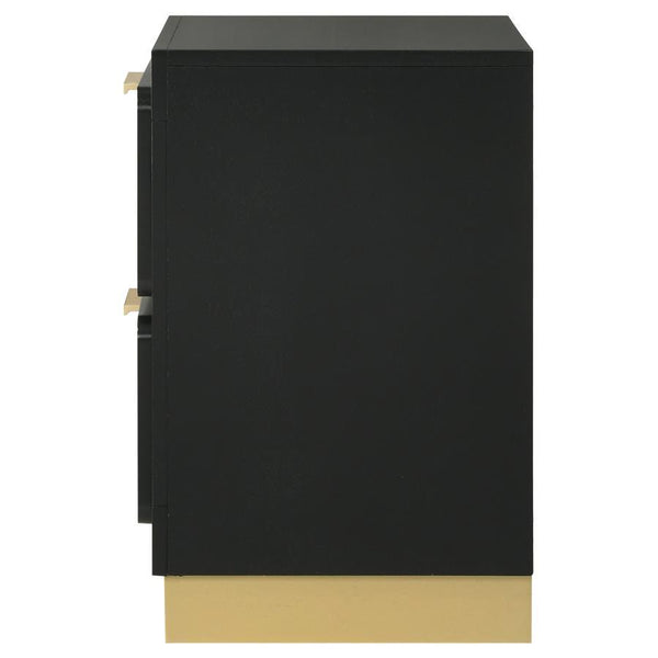 Caraway - 2-Drawer Nightstand - Black