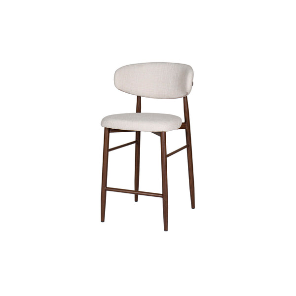The Royce Counter Chair set offers a stylish and practical seating solution with a distinct mid-century modern flair. Each set includes two counter height chairs featuring a gracefully curved back and sleek, low-profile design that adds a refined touch to