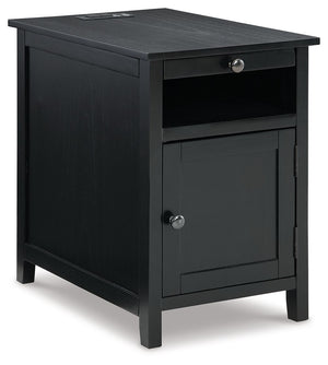 Add big character to a small space with this chairside end table. With its compact size and strong silhouette, it can go anywhere and blend easily into the decor. Less is so much more with the Shaker-inspired design and black wood tone finish. Loaded with