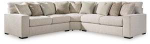 Reminiscent of a fine, subtly patterned herringbone jacket, this casually elegant sectional offers contemporary style in spades. A distinctive curved shape provides plenty of leg room, while soft feather-blend cushions maximize relaxation. Why skimp on co