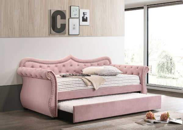 Adkins - Daybed - Pink Velvet