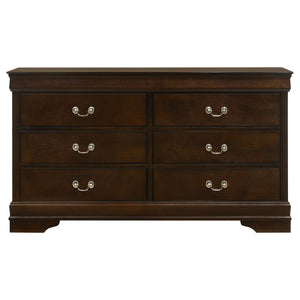 Louis Philippe 5-piece Twin Bedroom Set Cappuccino