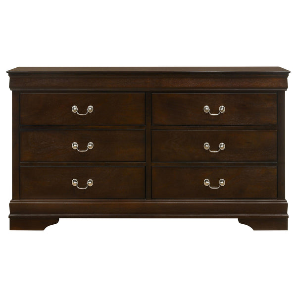 Louis Philippe 5-piece Twin Bedroom Set Cappuccino