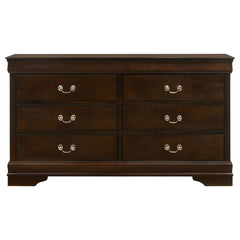 Louis Philippe 4-piece Twin Bedroom Set Cappuccino