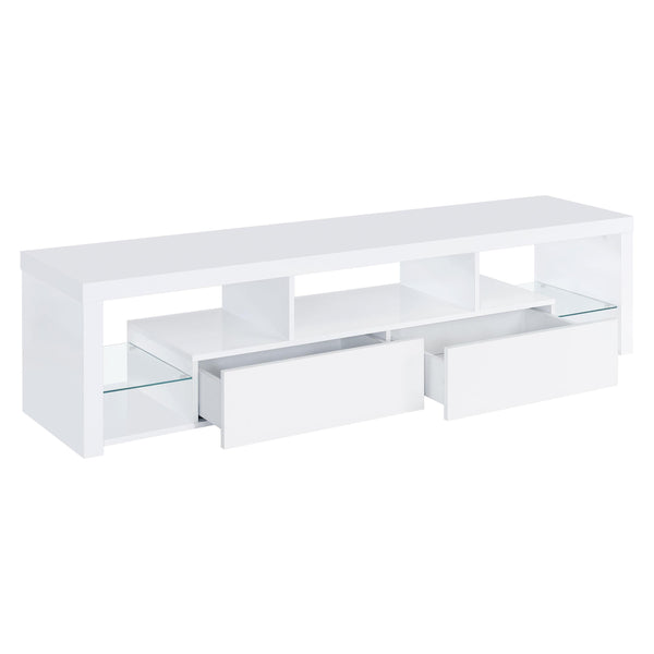 Jude 3-piece 71-inch TV Entertainment Center White High Gloss