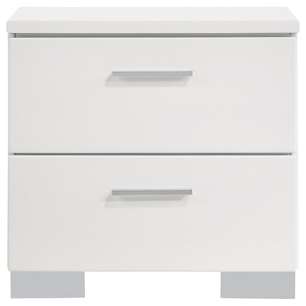 Felicity 4-piece Twin Bedroom Set White High Gloss
