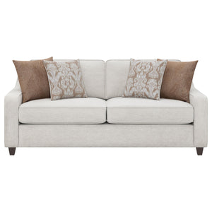 Christine 3-piece Upholstered Sloped Arm Sofa Set Beige